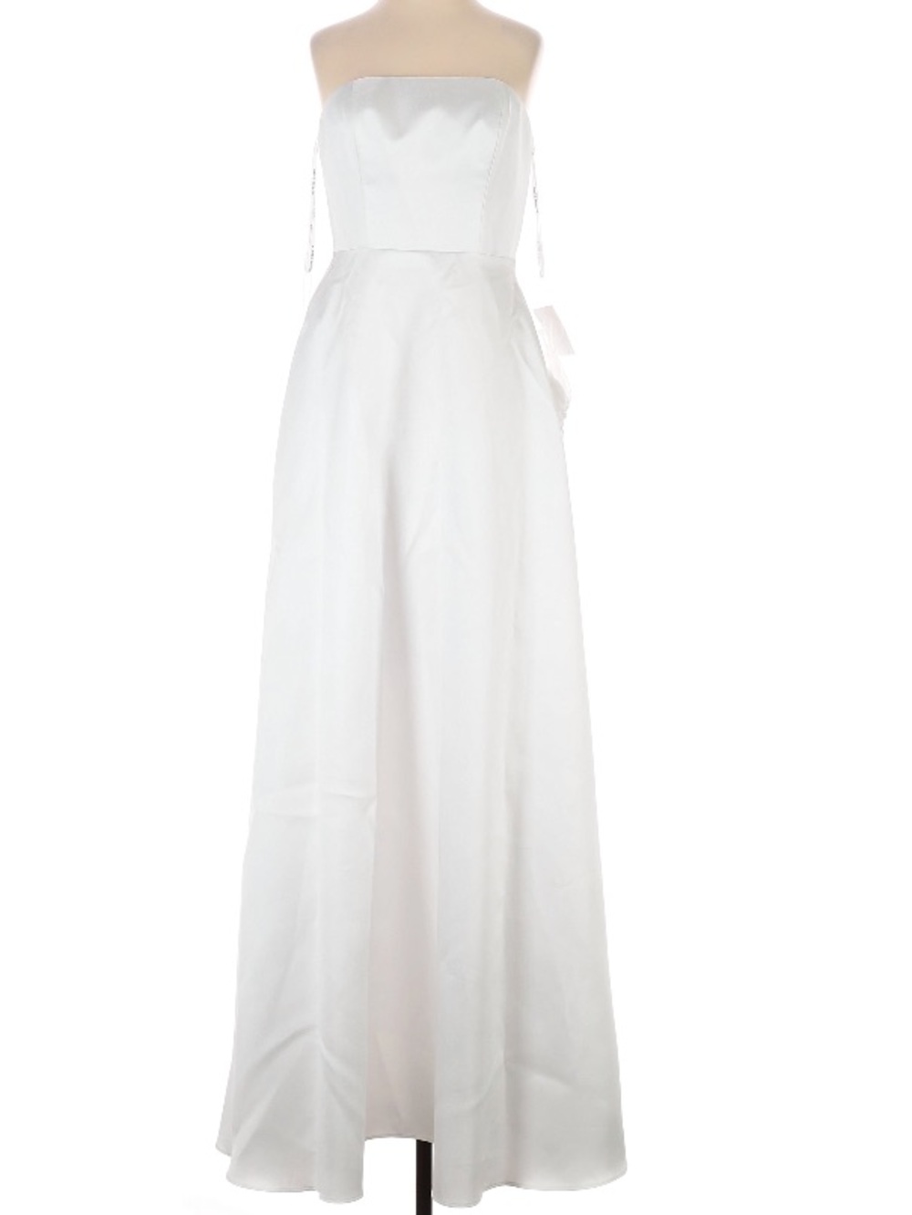 Alfred sung strapless white wedding dress gown